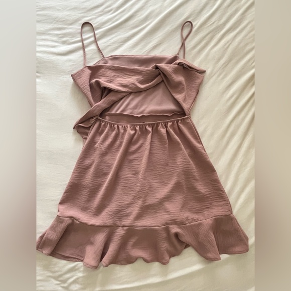 Pink Sleeveless Dress with Tie Back - Picture 2 of 4